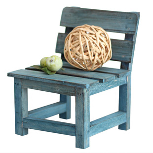 觅点 木质小板凳迷你凳子童话花园装饰摆件复古造景拍摄道具ZAKKA