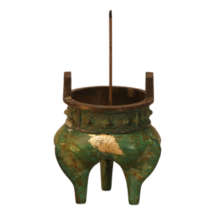 小号鼎香炉纯铜家用室内三足香薰炉沉香檀香线香插中式熏香炉摆件