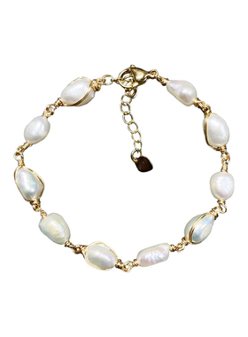 L.RUBY淡水珍珠手工编织手链手镯