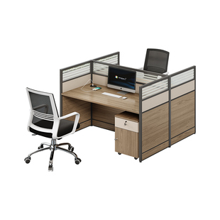 办公桌员工位简约现代屏风工位办公卡座2/4人位职员办公桌椅组合