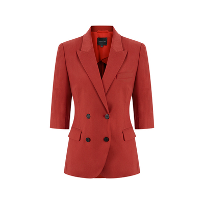 MARYLING双排扣七分袖西装