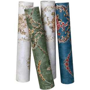 复古美式墙纸大花无纺布欧式壁纸奢华客厅卧室背景2026新款高级感