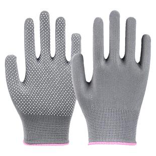 手套劳保耐磨工作防滑防晒尼龙小码夏季透气点胶户外骑行女士专用