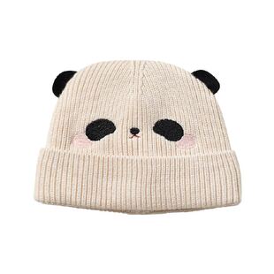 科巢婴儿帽子秋冬新生幼儿男宝宝女小月龄纯棉外出保暖针织毛线帽