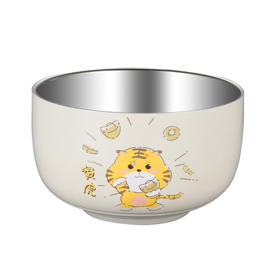 十二生肖可爱创意316不锈钢碗