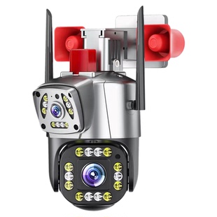 360度无线双摄像影头家用手机远程带语音4G室外高清监控器无死角