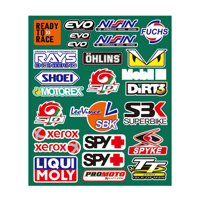 摩托车配件赞助商反光防水贴纸