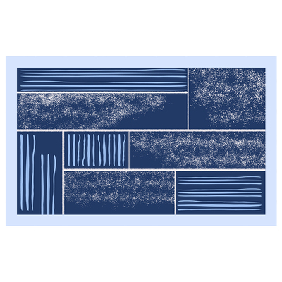 青彩季防滑耐磨蓝色入户地垫