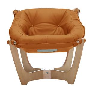 IMGcomfort挪威躺进口真皮懒人沙发挪威宠卢娜椅麦秆色