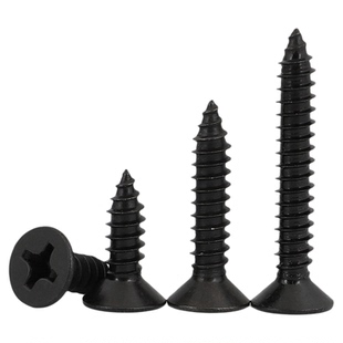 M2.5M2.6M3.5M4M5M6 镀黑316不锈钢沉头自攻螺丝钉十字平头小木钉