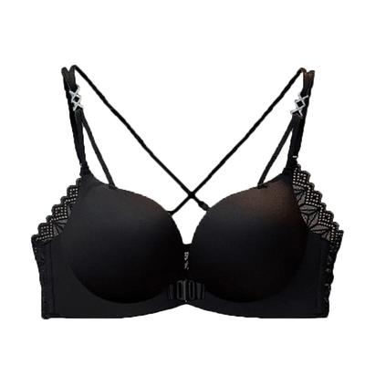 美背前扣内衣女舒适显大小胸聚拢