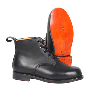 3516厂真皮底三钉高腰87舰艇靴复古圆头固特异皮靴高帮休闲短靴