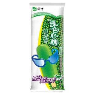 5支蒙牛绿色心情绿莎莎绿豆沙口味雪糕冰淇淋冰激淋棒棍整箱批70g
