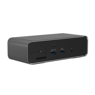 美国Hyper雷电5扩展坞10合一M.2硬盘盒USB4转换器三屏4K适用于MacBook m5拓展坞140W供电输出thunderbolt5