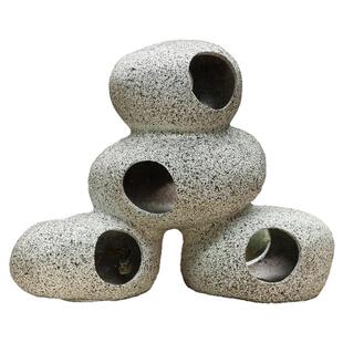 三湖慈鲷躲避洞鱼缸陶罐躲避屋造景石头繁殖罐水草虾屋虾窝虾瓷罐