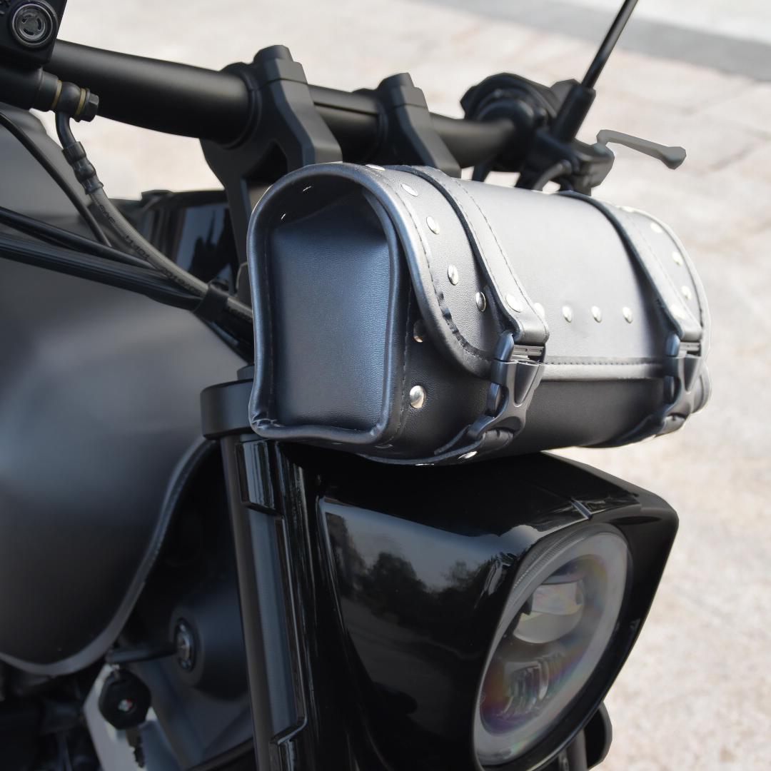 适用机车龙嘉V霸V途升仕贝纳利改装前小横包工具小包防水小皮包