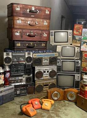 老物件影视道具婚礼摆设陈列展览摆件收藏情怀怀旧饼干桶打字机