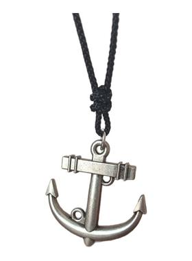 复古实心船锚项链长款项链
