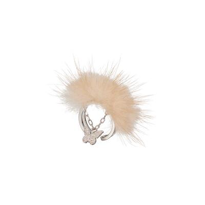 STUGAZI毛绒拂蕊蝴蝶开口戒