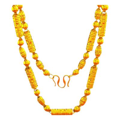 创缘镀黄金项链男粗细可刻字仿真