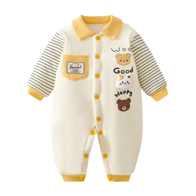 连体衣秋冬男女童卡通长袖爬服