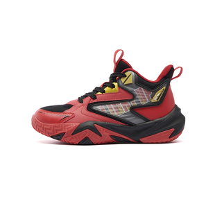 悍将|361度童鞋男童篮球鞋儿童运动鞋红色新年男孩鞋子青少年棉鞋