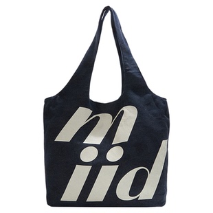 YUEN小众时髦复古单肩腋下牛仔帆布包男女轻便手提包中性风大容量