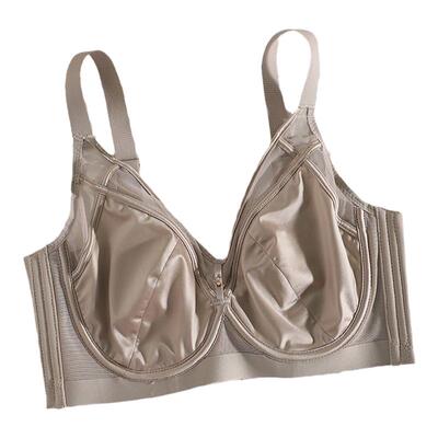 夏季蚕丝大胸显小文胸罩显瘦