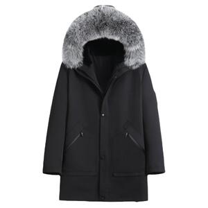皮毛一体派克服男款皮草外套加肥