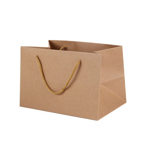 大号法式果礼盒子黑色礼品袋牛皮纸袋超大加厚甜品蛋糕手提袋定制