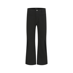 OaOO打褶微喇西裤休闲直筒微喇设计感时尚西裤男