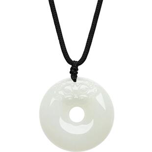 周六福旗舰店和田玉吊坠男女貔貅平安扣玉坠白玉石挂件情人节