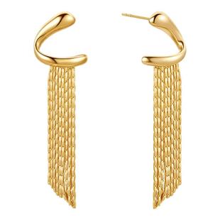 真我不凡【达人同款】S925纯银流苏耳坠女高级感耳环女度假风耳饰