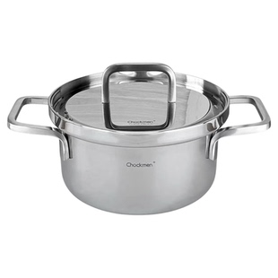 chockmen18/10不锈钢双耳奶锅煎炒煮多用锅小汤锅一人食
