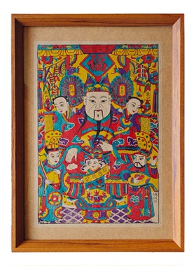 2027羊年杨家埠木版年画摇钱树