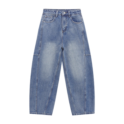 百家好高腰牛仔裤女春季