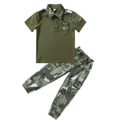 幼儿园中小学生短袖夏令营军训服