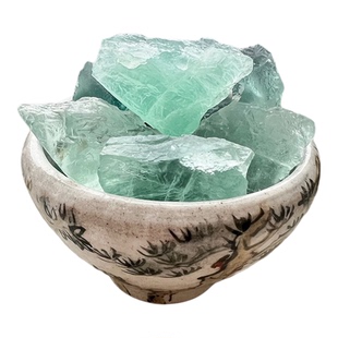 冰川石大块玻璃石子鱼缸造景碎石头彩色原石蓝色鹅卵石水晶石摆件