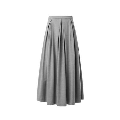 s.deer压褶不规则A字伞裙半身裙