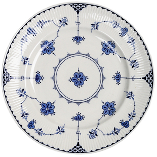 出口单复古青花盘子JBS陶瓷套装韩国ins网红早餐盘咖啡杯甜品饭碗