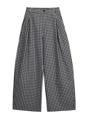 BEASTER「90S WIDE LEG 02」经典格纹宽松“90s弯刀阔腿裤 02”