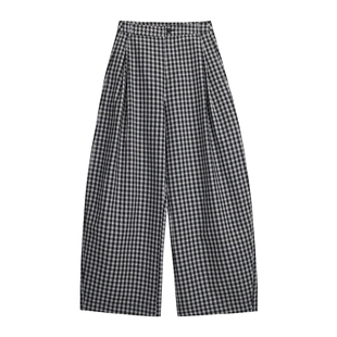 BEASTER「90S WIDE LEG 02」经典格纹宽松“90s弯刀阔腿裤 02”