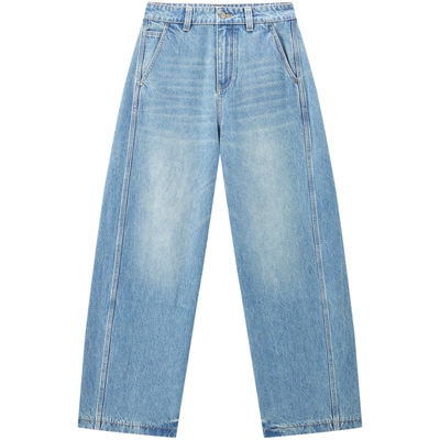 太平鸟商场同款26春款弯刀牛仔裤