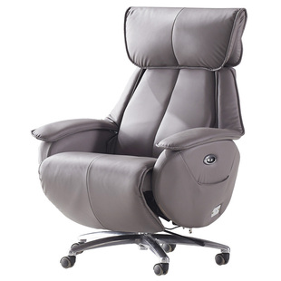 木野老板椅可躺家用电脑椅真皮大班椅牛皮办公椅子商务电动总裁椅