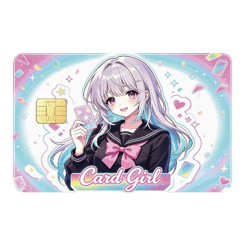 日系二次元少女银行卡防水贴膜