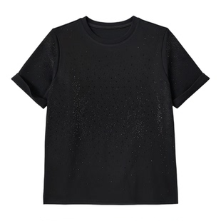 【VAZSLVE/全新奢品】捡漏时尚百搭休闲宽松设计纯棉大版烫钻T恤