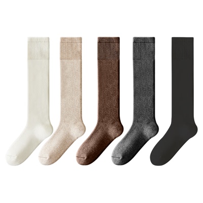 恒源祥小腿袜仿羊绒蓄热保暖高筒