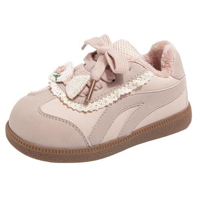 女童秋冬加绒鞋子儿童女孩