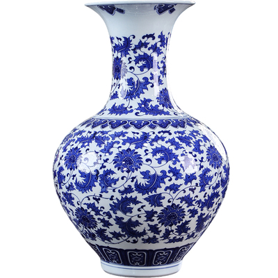 景德镇陶瓷青花瓷花瓶摆件客厅插花花器新中式家居装饰品瓷器瓷瓶