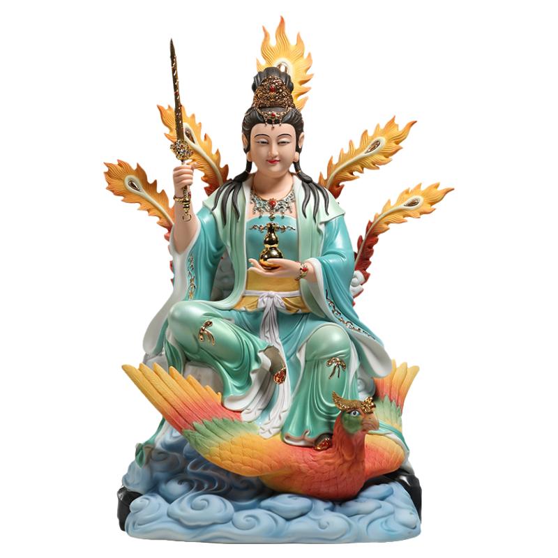 微美陶瓷彩绘16寸九天玄女像摆件